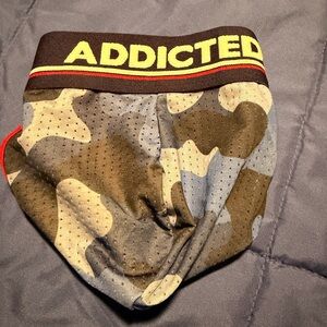 Addicted Men Camou Push-up Jockstrap (Blue)